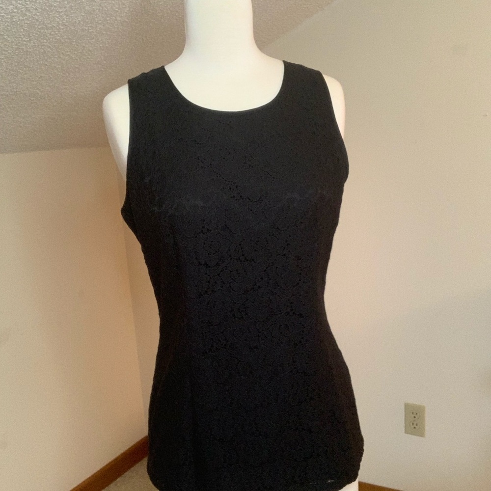 Black sleeveless top